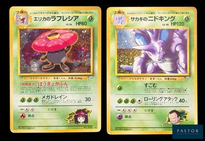 deux cartes Pokémon présentant des motifs différents sur un fond noir