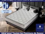 Le matelas est en mousse et comprend quatre types d'oreillers différents.