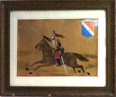 [SOUVENIR MILITAIRE] Photographie argentique partiellement c…