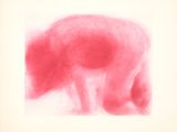 a picture of an elephant that is pink in color