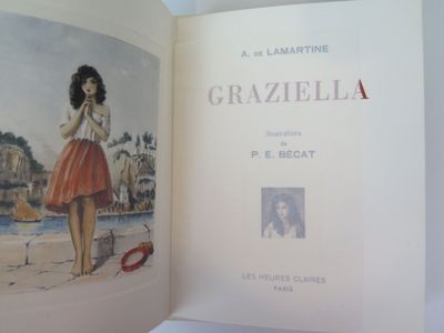 un livre sur lequel figure la photo d'une femme en robe rouge