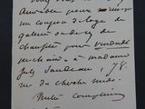 une vieille lettre écrite à la main sur un morceau de papier avec une écriture dessus