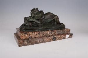 Antoine-Louis BARYE (1796-1875) d 'après "Lionne dévorant un…