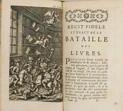 un livre ouvert avec, au milieu, l'image d'un homme à cheval