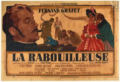 french movie poster for la rabouilleuse, directed by bernard graves