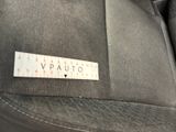 a label on the back of a car seat