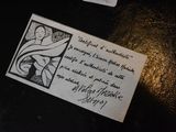a piece of paper with a drawing of a woman on it
