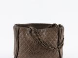 sac cabas Chanel en cuir matelassé marron
