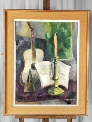 Yvette PINSON-CORMIER. Huile sur toile.