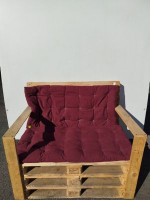 Lot de 6 coussins pour palette - dimensions 60x120 cm - coul…