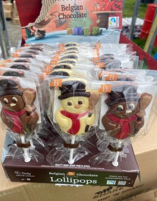 Lot de 24 sucettes chocolat belges 09/2025