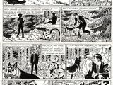 a black and white comic strip of a man and a dog