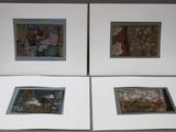four different pictures of a picture in a white box