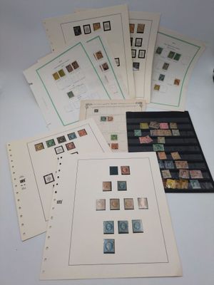 a lot of different stamps on the table together