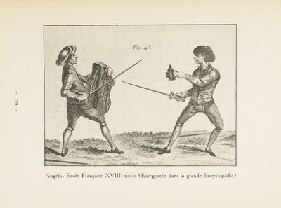 two men that are playing a game of fencing