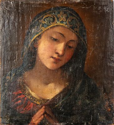 ECOLE ITALIENNE, "Visage de Vierge en prière",