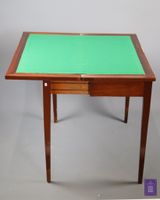 Table à jeux portefeuille en placage d'acajou, l'intérieur r… (photo 3)
