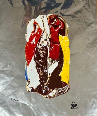 a picture of a piece of art on a piece of tin foil