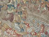 une photo d'une tapisserie sur laquelle figurent un homme et une femme