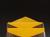 louis vuittou wallet in brown and yellow