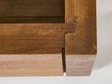 a close up of a piece of wood with a hole in it