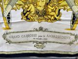 versa versa versa versa scarf with gold and white design
