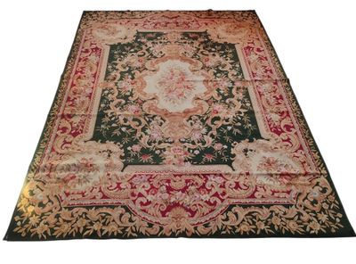 an image of a large rug with a floral design on it