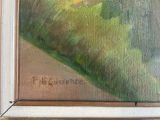 a picture of a painting of a horse in a field
