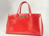 Sac cabas Louis Vu Vu en cuir rouge avec finitions dorées