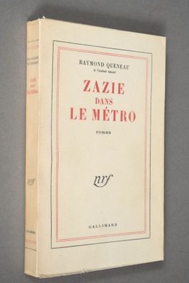 the cover of the book zazie dans le metro, with a red border