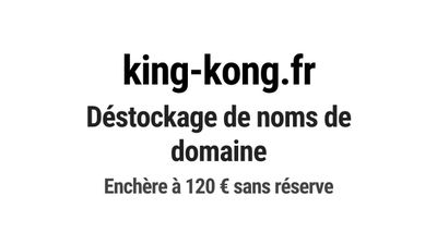 Nom de domaine king-kong.fr. Catégorie: Marketing et publici…