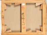 an image of a picture of a wooden frame with writing on it