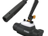 un aspirateur noir et blanc et une brosse noire et blanche