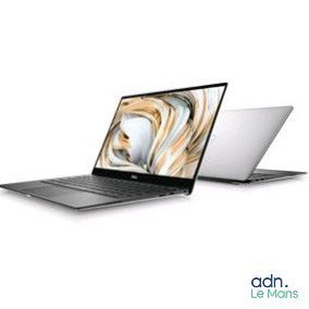 two laptops are sitting side by side on a white surface