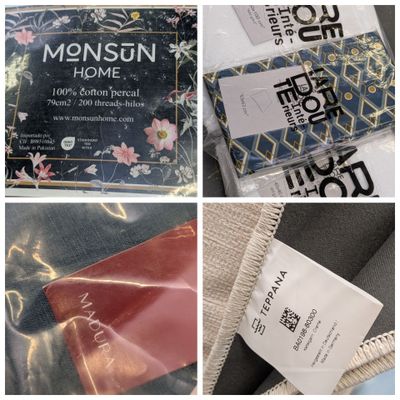 four photos of a variety of items that are on a table