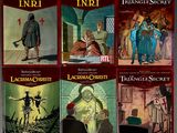 six books that are in a series of different covers