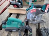 a picture of a corded circular saw on a pallet