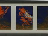 a picture of a picture of an orange and blue sky