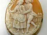 an image of a picture of a woman and a man in a garden