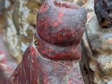 a close up of a statue of a man and a woman