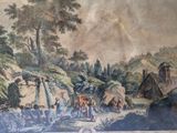 a picture of a painting on the wall of a house