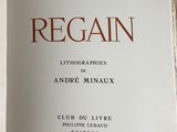an open book with the title regainn in red on it