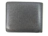 men ' s black leather wallet on a white background