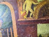 a picture of a painting on the wall of a room
