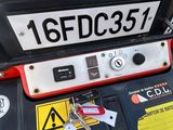 a sign on the back of a vehicle that says fpdc354