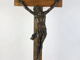 an image of a statue of jesus on a cross on a white background