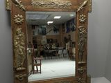une image représentant un grand miroir posé sur un sol blanc