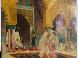 an image of a painting of a woman on a rug