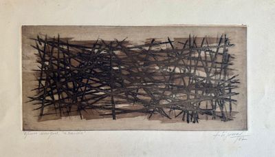 une image représentant une œuvre d'art accrochée à un mur
