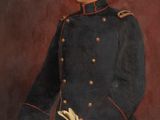 un tableau représentant un homme en uniforme militaire tenant une épée
